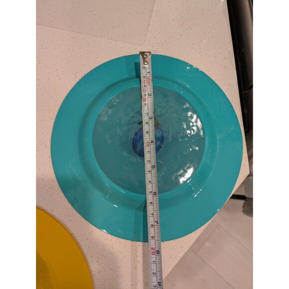 Set Of 5 Dibbern Germany Colored Glass Dessert Plates Fruit 8β Strawberry Plum - Picture 11 of 11